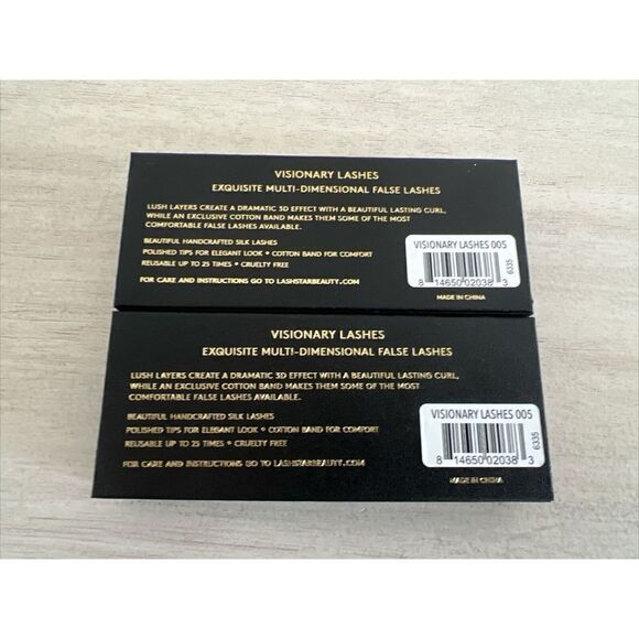 New In Box LASH STAR Visionary Lashes 005 Set Of 2 Boxes Of Silk Lashes -2 PAIRS - Picture 3 of 5